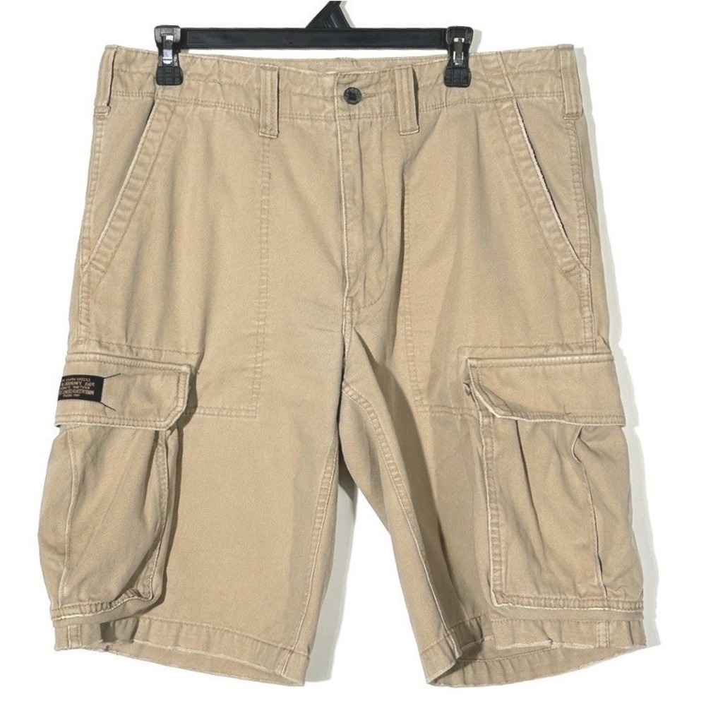 Polo Jeans Co Ralph Lauren Cargo Shorts Mens 34 Khaki Tan Utility